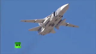 Russian Navy aircraft parade over St. Petersburg