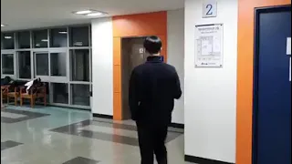 Korean elevator prank