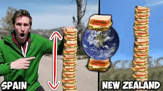 I made the Worlds TALLEST EARTH SANDWICH! (GUINNESS WORLD RECORD)