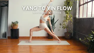 35 Minute Yang to Yin Yoga Flow | power vinyasa + deep stretch