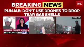 Punjab Protests Haryana's Use of Drones for Tear Gas at Shambu Border | Farmers' Protest News