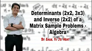Determinants (2x2, 3x3) and Inverse (2x2) of a Matrix Sample Problems - Algebra