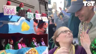 Boyfriend Proposes With Help of Float At Mardi Gras
