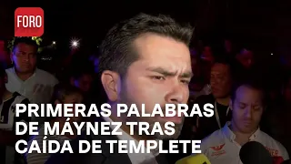Jorge Álvarez Máynez ofrece sus primeras palabra tras caída de templete - Hora21