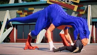 SONIC INDORAPTOR VS SPIDERMAN INDOMINUS REX VS SPIDERMAN T REX  | DINOSAUR TOURNAMENT || JWE 2