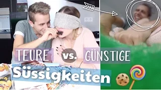 TEURE vs GÜNSTIGE Süßigkeiten Challenge + EXTREME SCHLEIM Bestrafung | Julienco