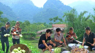 Harvest the garden of melons and bring it to the market to sell - Party at Mr KONG's house