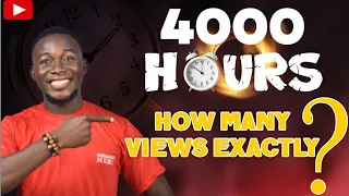 4000 HOURS: How many views exactly?? How to reach 4000hour for YouTube Monetization. #youtube