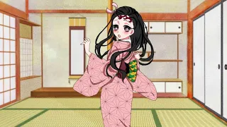 Gacha Club “Kimono“(Demon Slayer/ Swap AU/ Nezuko 18 y/o/ GiyuùNez)