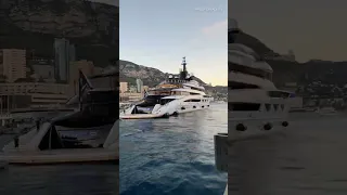 Megayacht AHPO heading out to sea in Monaco ⚓️