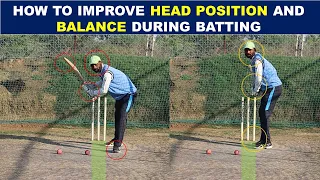 How to improve Head Position and Balance During Batting | Cricket Coaching tips | Drills | Hindi