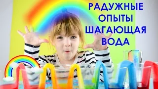 Опыты и фокусы для детей! Шагающая вода/Радуга в стакане/WALKING WATER Easy Kids Experiments