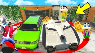 GTA 5 : Anything FRANKLIN Can Fit In The Circle SHINCHAN will Pay For it in GTA 5! (GTA 5 mods)