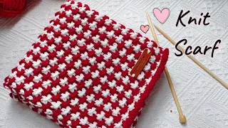 ❤️Knit Scarf ❤️Học Đan khăn phối màu cho người mới bắt đầu đơn giản và chi tiết - Quà tặng Valentine