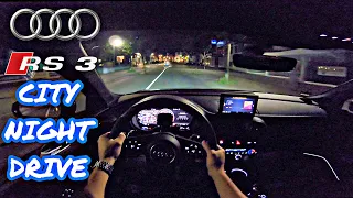 AUDI RS3 400 HP (2020) | POV TEST DRIVE Onboard at NIGHT