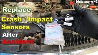 Front CRASH Impact Sensor Replacement / Front IMPACT Sensor LOCATION / Honda Accords 2013 - 2017