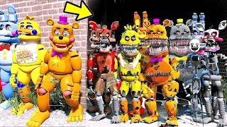 ANIMATRONICS ROCKSTAR VS TODOS ANIMATRONICS PESADELOS | GTA V Five Nights at Freddy's