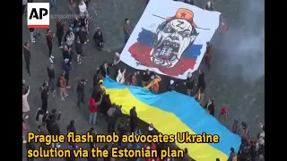 ResultPrague flash mob advocates Ukraine solution via the Estonian plan | YT News