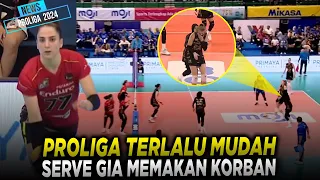Langsung Minta TIMEOUT! 😱 Ngerinya "Service Ace" GIA BUNGKAM Juara Bertahan Proliga Indonesia 2024 🔥
