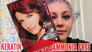 Dying my hair with Revlon 34 deep burgundy at home