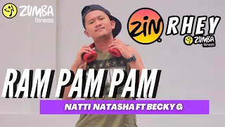 ZUMBA®️ l RAM PAM PAM by Natti Natasha Ft Becky G l ZINRhey #nattinatasha #beckyg #zumba