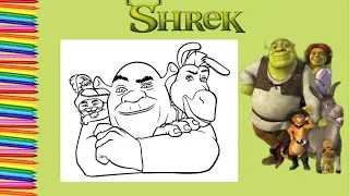 Coloring Shrek and fiona | Coloring page