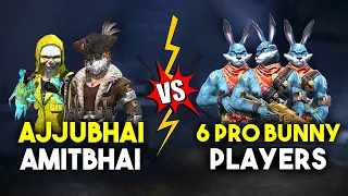 Ajjubhai Amitbhai vs 6 Pro Bunny Bundle Best CS Gameplay Part 1 - Garena Free Fire