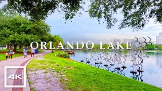 Lake Eola in Downtown Orlando, Florida 🐿 Walking tour 2023 | 4K HDR 60fps