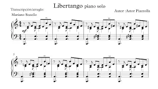 "LIBERTANGO" FREE PIANO SHEET MUSIC - Astor Piazzolla arr. Mariano Statello