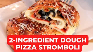 PIZZA STROMBOLI MADE WITH 2-INGREDIENT DOUGH | AIR FRYER AND OVEN | CALORIES & WW POINTS