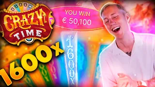 Streamer New Mega win x1600 on Crazy Time - Top 5 Big wins in casino slot