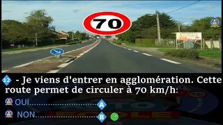 2023 Code de la route  permis de conduire  Nouvelle 40 questions d'examen