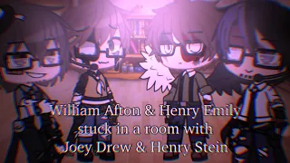 William Afton & Henry Emily stuck in a room with Joey Drew & Henry Stein | FNAF & BATIM | Gacha Club