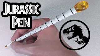 Making a Jurassic Park Pen - John Hammond Mini Cane Replica 3D Print - Mosquito in Amber Epoxy Resin