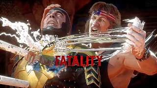 Mortal Kombat 11 All Fatalities on Raiden Implacable Foe Skin