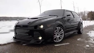 Bezbashenny tuning VAZ 2108 - Black Shark! Russian cars will be shown! Auto homemade Russia!