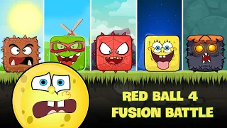 Red Ball 4 Fusion Battle | Sponge Bob Vs All Boss (Spider-man, Om Nom, Goomba & Stupid Boss)