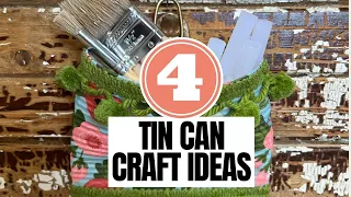 TIN CAN CRAFT IDEAS / DIY SMASHED WALL POCKETS / TRASH TO TREASURE