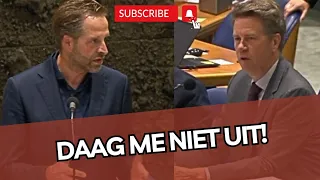 Martin Bosma vs DEMISSIONAIRE Hugo de Jonge! 'Daag me NIET UIT!'