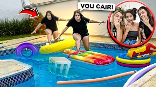 QUEM ATRAVESSAR A PISCINA SEM SE MOLHAR GANHA! - Desafio