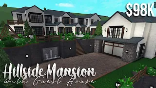 Hillside Mansion W/ Guest House (Part 1 - Exterior) | Roblox Bloxburg | GamingwithV