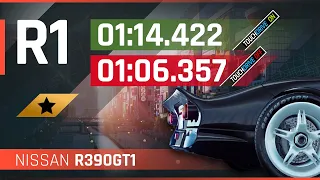 Asphalt 9 - NISSAN R390GT1 Grand Prix Round 1 - 1⭐ Touchdrive & Manual Laps - MOAT FINALE