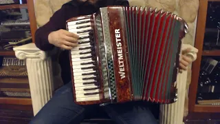 WELTMONT96RTW - Brown Green Weltmeister Monte Classic 37 Piano Accordion LMMM 37 96 $3999