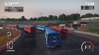 school bus dirt figure 8 race (wreckfest)