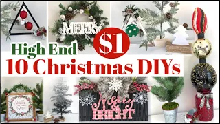 NEW* 10 Dollar Tree Christmas DIYs 2020 🌲 High End Christmas Decorating Ideas