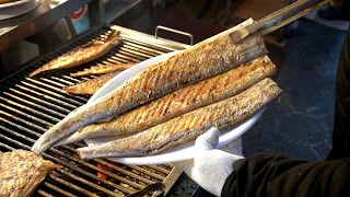 Assorted Grilled Fish / Grilled briquette fish / 50 years old restaurant / Korean street food