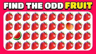 Find the ODD ONE OUT- FRUITS EDITION 🍒🥑🍇 EASY, MEDIUM, HARD LEVEL