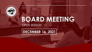 FCUSD Board Meeting 12/16/2021 - Open Session