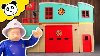 Feuerwehrmann Sam - Die neue Feuerwehr Station! - Spielzeug auspacken & spielen - Pandido TV