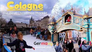 Cologne - the Best Christmas Market. 4K Walk tour Germany